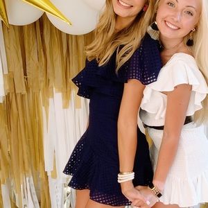 NAVY amanda uprichard ruffle dress